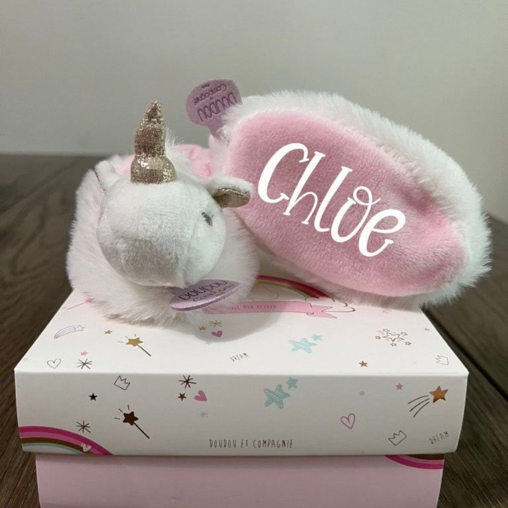 NWT Custom Unicorn baby slippers